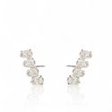 BRINCO EAR CUFF ZIRCONIA GOTA - New prata e cia