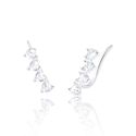 BRINCO EAR CUFF ZIRCONIA CORACAO - New prata e cia