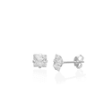 BRINCO ZIRCONIA QUADRADO 4MM - New prata e cia
