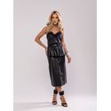 Saia midi peplum