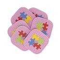 Kit com 6 Porta Copo Símbolo Autismo Orthocalce Rosa