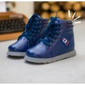 BOTINHA BT110X AZUL MARINHO E AZUL METALICO FOGUETINHO