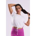 BLUSA DECOTE CANOA COM AMARRAÇÃO NA BARRA-BRANCO