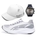 Tênis Masculino Esportivo+ Relógio + Boné Brinde