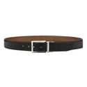 Cinto Couro Masculino 9932 Dupla Face Preto e Tamarindo