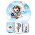 Kit 4 Capas Tema Ursinho Aviador 7006