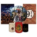 Kit Capa Painel Redondo + 2 unid Capa Retangular + Trio Capas Cilindros Tema Harry Potter 4111