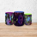 Capas Trio Cilindros Sublimados Neon 987