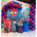 Kit 5 Peças Capa Redonda + Capa Retangular + Trio Capas Cilindros Sublimados Tema Homem Aranha 381