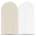 Capa Painel Romano Sublimado Tema Ripado Branco/Bege 4141