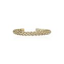 Bracelete Fios Trançados Aço Inoxidável Dourado