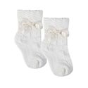 Meia Bebê Branca Conforto com Laço