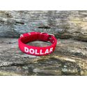 COLEIRA BABY PERSONALIZADA 3cm vermelha com nome em branco
