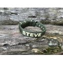 COLEIRA BABY PERSONALIZADA 3cm militar com nome em dourado