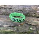 COLEIRA BABY PERSONALIZADA 3cm verde fluorescente com nome em preto