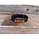 COLEIRA BABY PERSONALIZADA 3cm preta com nome em laranja fluorescente