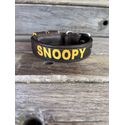 COLEIRA BABY PERSONALIZADA 3cm marrom com nome em amarelo petróleo