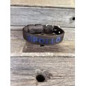 COLEIRA BABY PERSONALIZADA 3cm preta com nome em azul marinho