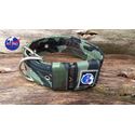 COLEIRA CAMUFLADA 5cm militar com marrom