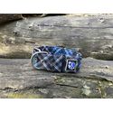 COLEIRA ESTAMPADA 5cm xadrez azul 