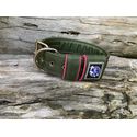 COLEIRA LISA 5cm militar detalhe em rosa