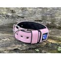 COLEIRA SUPERCONFORT 5cm rosa bebê com preto