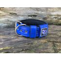 COLEIRA SUPERCONFORT 5cm azul liso com preto