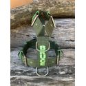 Peitoral universal personalizado poliéster premium militar com nome em verde fluorescente