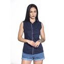 Blusa Azul Sem Manga Jasmine