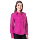 Blusa de Poá Rosê Blush Feminina Manga Longa Adry