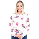 Blusa Floral Social Manga Longa Florença