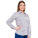 Camisa Prata Feminina Viscose Manga Longa Bettina