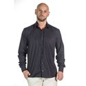 Camisa Xadrez Preto Social Manga Longa Masculina John