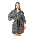 Saída de Praia Floral Kaftan Lucca