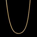 Corrente Veneziana(4mm) - 60cm - Banhahdo a Ouro 18K
