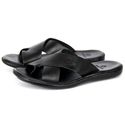 Sandália Ultra Comfort Polo North Premium em Couro Preto