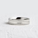 Aliança de Namoro em Prata esterlina 925 4mm diamantado Plaza - Unidade