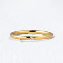Aliança de Casamento em Ouro 1,5mm Cravação Trabalhada Ariel - Unidade