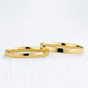 Aliança de Casamento em Ouro 2mm Reta Mônaco - Par