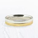 Aliança de Noivado Casamento Revestida em Ouro 4mm Friso Mister - Unidade