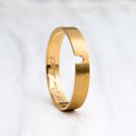 Aliança de Casamento Fosca em Ouro 3,5mm Acabamento Acetinada e Corte Circular Alma - Unidade