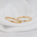 Aliança de Casamento em Ouro 1,5mm Cravação Trabalhada Ariel - Par