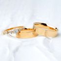 Aliança de Casamento em Ouro 5mm Bahamas e Anel Solitário Elanor - Combo