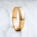 Aliança de Casamento em Ouro 5mm Friso Diamantado Caribe - Unidade