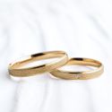 Aliança de Casamento em Ouro 3mm Diamantado Fiora - Par