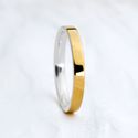 Aliança de Noivado Casamento Revestida em Ouro 3mm Reta Bahamas - Unidade