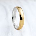 Aliança de Noivado Casamento Revestido em Ouro 4mm Abaulada Classic - Unidade