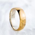 Aliança de Noivado Casamento Revestida em Ouro 6mm Abaulada Classic - Unidade
