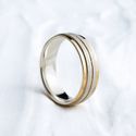 Aliança de Noivado Casamento Revestida em Ouro 6mm Fosca Blanca - Unidade