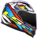 CAPACETE LS2 FF358 CLASSIC XDRON BRANCO/LARANJA/AZUL